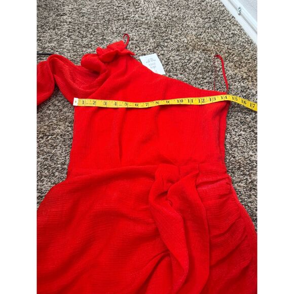 NWT Aria Cove Red One Shoulder Mini Dress Womens Sz 8 Holiday Event Evening - Picture 7 of 9